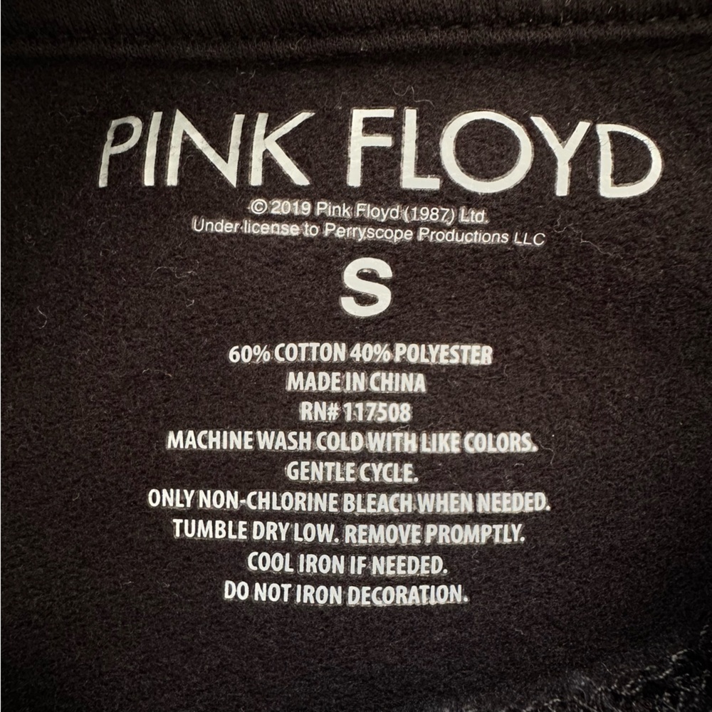 Pink Floyd Dark Side of the Moon Cropped Hoodie Size Small - Picture 5 of 5